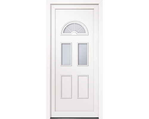 Porte blanche avec inserts en verre