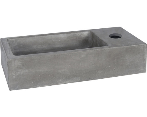 Vasque à poser rectangulaire en béton