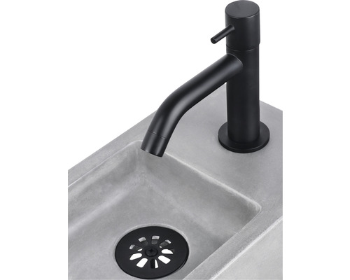 Lavabo avec robinet noir