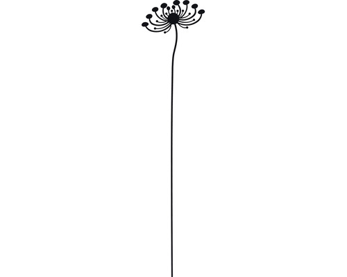 Tuteur décoratif Lafiora fleur version 2 h 90 cm noir