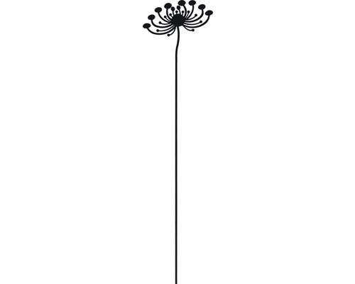 Tuteur décoratif Lafiora fleur version 2 h 60 cm noir