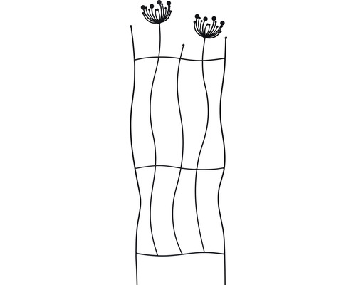 Treillis Lafiora pissenlit en métal 48 x 150 cm noir