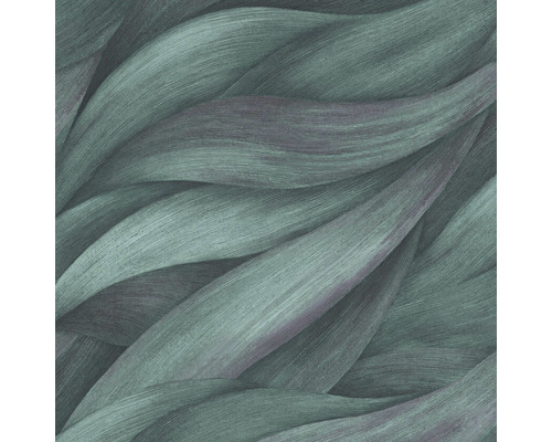 Papier peint intissé 10257-18 Casual Chique abstrait turquoise Papier peint avec motif de vagues organiques