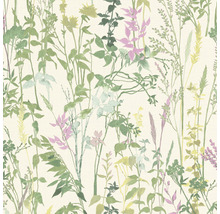 Papier peint avec motif de plantes