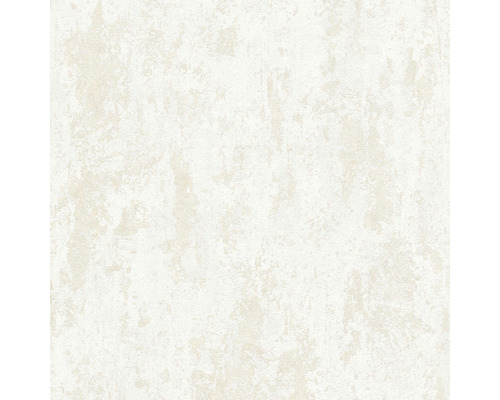 Papier peint intissé 10273-14 Casual Chique effet métal crème Papier peint avec structure d''enduit