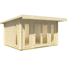 Gartenhaus Outdoor Life Barbados 3 Platin inkl. Fußboden 459 x 419 cm natur