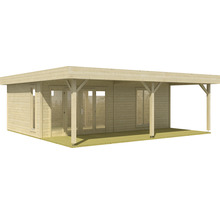 Gartenhaus Outdoor Life Brava inkl. Anbau, Fußboden 750 x 700 cm natur