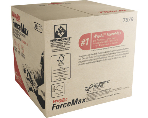 Lingettes WypAll ForceMax, 40 pièces, en emballage carton