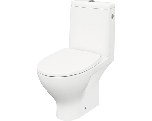 spülrandlose WC-Kombinaton Moduo compact Abgang waagerecht stehend weiß