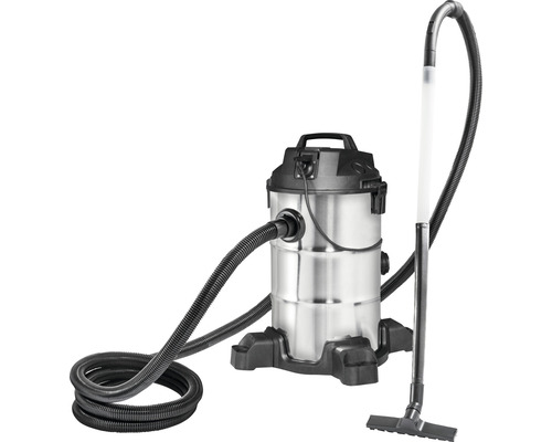 Aspirateur eau et poussière en acier inoxydable avec tuyau et buse