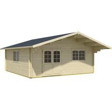 Holzgartenhaus mit Doppeltür und Fenstern