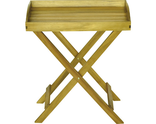 Holztablett-Tisch mit Klappgestell