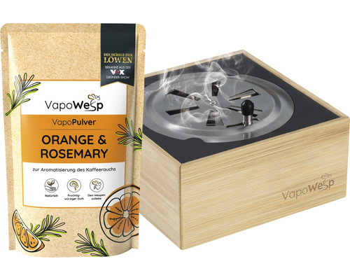 VapoWesp Räucherofen mit Orangen- und Rosmarinpulver zur Kaffeearomatisierung