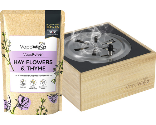 VapoWesp Duftspender Set mit Räucherpulver Heublumen und Thymian
