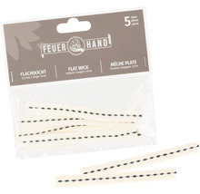Mèches plates Feuerhand, 12,5 mm de large, 12 cm de long, 5 pièces