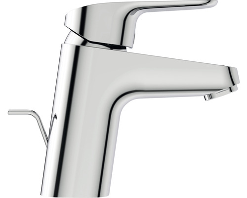 Glänzender Chrom Einhandmischer für Waschtisch mit Ablaufgarnitur