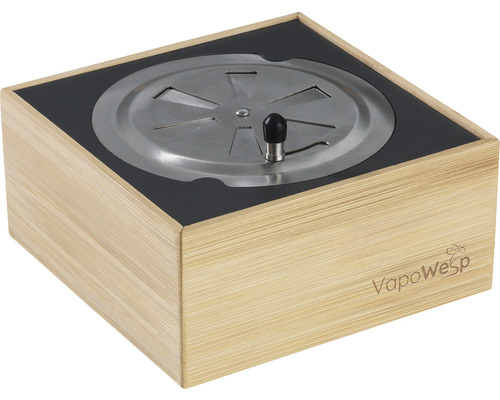 VapoWesp Insektenvernichter mit Drehmechanismus in einem Bambusgehäuse