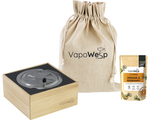 Répulsif à guêpes Boîte de fumage Höhle der Löwen VapoWesp, avec poudre Vapo orange et romarin 50 g, pour chasser les guêpes de façon naturelle