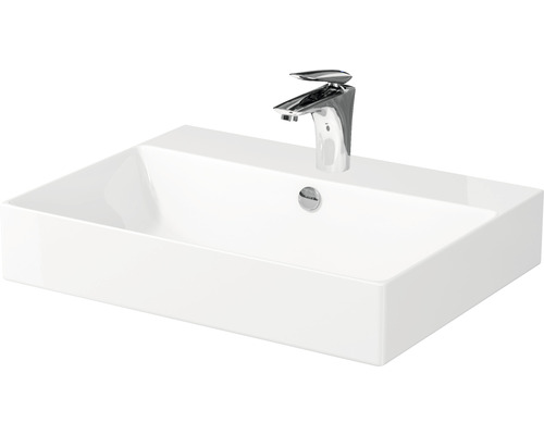 Vasque pour meuble Cersanit Inverto 60x45 cm blanc brillant