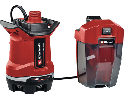 Pompe pour eaux usées sans fil Einhell GE-DP 18/25 Li-Solo Pompe d''évacuation d''eau sale sans fil Einhell avec chargeur de batterie