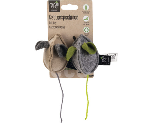 Katzenspielzeug Mäuse aus Filz im Doppelpack