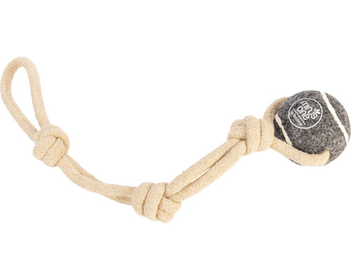 Jouet pour chien beeztees Minus one balle de tennis corde avec sangle 39 x 6,3 cm Jouet pour chien en corde avec balle de tennis