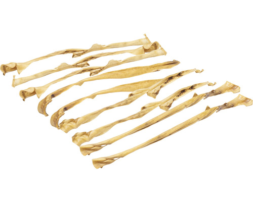 Mehrere getrocknete Ochsenziemer für Hunde