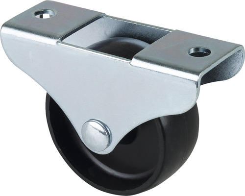 Roulette fixe BS Rollen E50.045 plastique Ø 45 mm jusqu'à 55 kg avec plaque 68x25 mm Roue pivotante avec plaque de montage