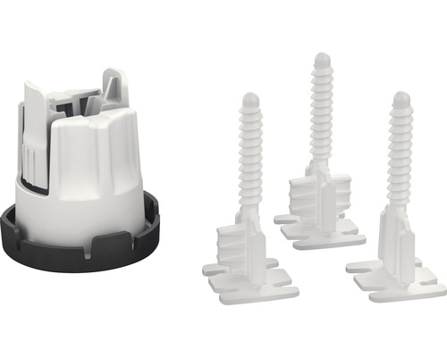 Fliesen Nivelliersystem mit Gewindespindeln und Zugelement