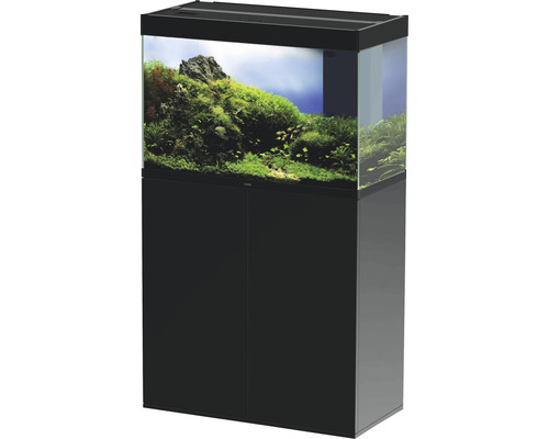 Aquariumkombination Ciano Emotions Pro 80 Black ca. 145 l, ca. 81 cm, schwarz, inkl. LED Beleuchtung, Innenfilter, Heizer und Unterschrank