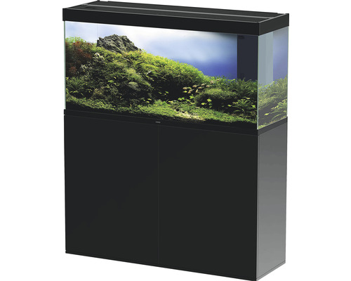 Combinaison d'aquarium Ciano Emotions Pro 120 Black env. 239 l, env. 121 cm, noir, avec éclairage LED, filtre intérieur, chauffage et meuble bas