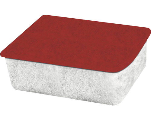 Matelas filtrant avec dessus rouge