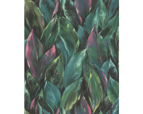 Papier peint intissé 537352 Curiosity feuilles vert Papier peint à motif de feuilles