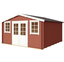 Gartenhaus aus Holz mit Doppeltür und Fenstern