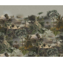 Papier peint avec motif jungle et palmiers