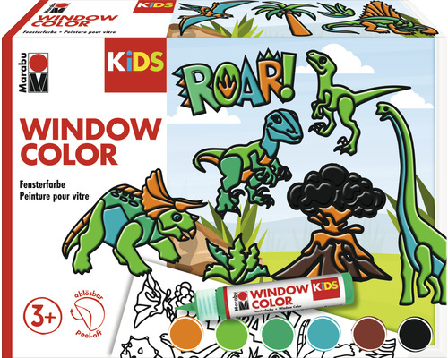Set Window Color Marabu Kids Dinoraures 6x25 ml