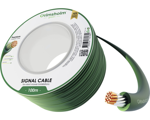 Begrenzungsdraht Premium (Kupferkern), 100 m Grimsholm Signal-Kabelrolle mit 100 Metern Länge für Robotermäher-Installationen.