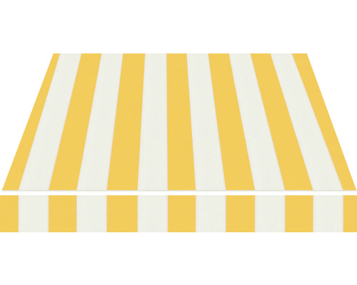 Tissu de store rayé jaune