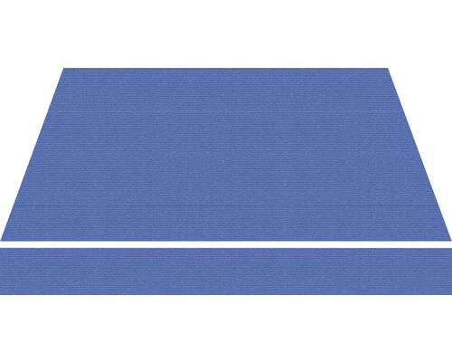 Blauer Stoffbezug für Markise