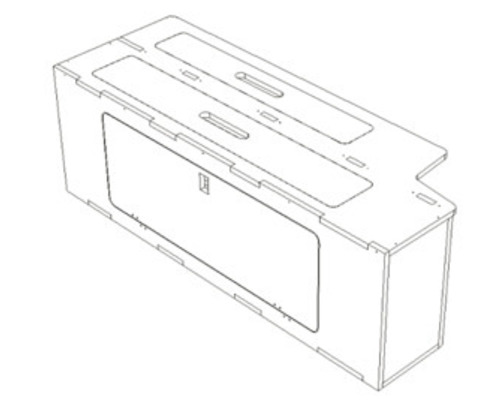 Kiste aus Holz mit Deckel und Griffen