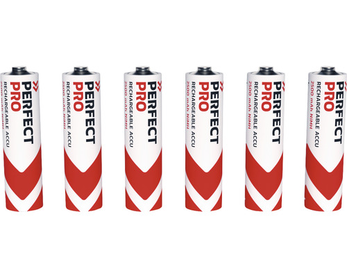 Piles de rechange rechargeables PerfecPro AA 2500 mAh lot de 6