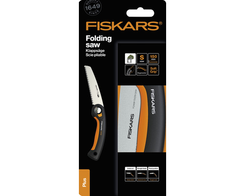 Scie pliante Fiskars avec une longueur de lame de 150 millimètres