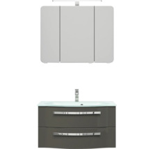 Badezimmerset mit Spiegelschrank, Waschbecken und Unterschrank