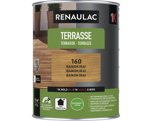 Huile pour terrasse RENAULAC mat satiné bangkirai 1 l