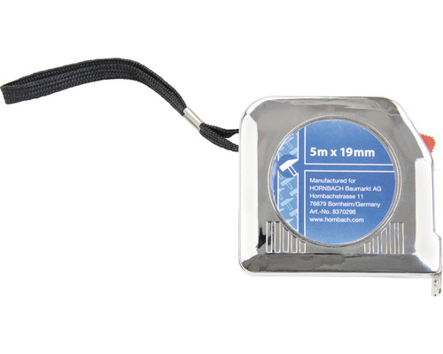 Mètre à ruban d''une longueur de 5 mètres et d''une largeur de 19 millimètres