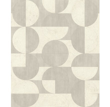 Papier peint intissé 521313 Concrete cercles beige