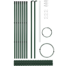 Kit complet de clôture avec poteaux, jambes de force, fil de tension, fil de ligature, tendeurs de fil et grillage