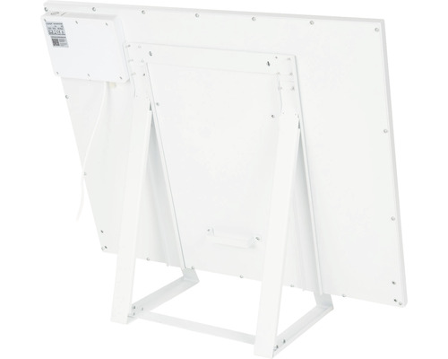 Rückansicht einer Heizplatte mit Ständer