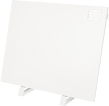 Flacher Heizkörper mit digitaler Steuerung auf Standfüßen