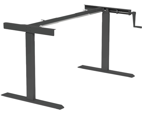 Piètement de table M-MORE Spin pro réglable en hauteur avec une manivelle 700-1180 mm noir